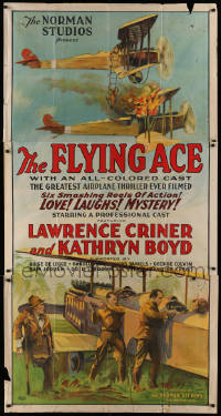 5a0096 FLYING ACE 3sh 1926 cool all-black aviation, the greatest airplane thriller ever produced!