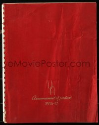5a0119 UNITED ARTISTS 1936-37 spiral-bound campaign book 1936 I Claudius, Mickey Mouse & more, rare!