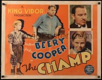 5a0157 CHAMP 1/2sh 1931 boxer Wallace Beery, Jackie Cooper, King Vidor, boxing epic, ultra rare!