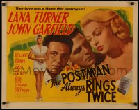 5a0171 POSTMAN ALWAYS RINGS TWICE style B 1/2sh 1946 images of John Garfield & sexy Lana Turner, rare!