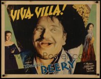 5a0182 VIVA VILLA 1/2sh 1934 c/u of laughing Wallace Beery as Pancho, sexy Fay Wray, ultra rare!