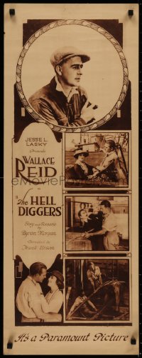 5a0145 HELL DIGGERS insert 1921 foreman Wallace Reid loves farmer's daughter Lois Wilson, ultra rare!