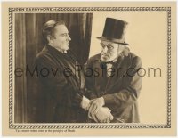 5a0284 SHERLOCK HOLMES LC 1922 c/u of John Barrymore & Gustav von Seyffertitz as Professor Moriarty!
