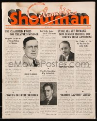 5a0099 COLUMBIA SHOWMAN exhibitor magazine April 1932 Humphrey Bogart in Love Affair, Shopworn, rare!