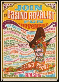 5a0019 CASINO ROYALE 16x23 special poster 1967 all-star James Bond spy spoof, McGinnis art, rare!