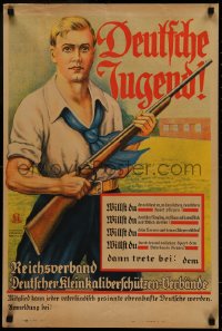 5a0038 DEUTSCHE JUGEND 19x28 German special poster 1920s group that predated Hitler Youth, rare!