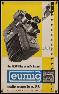 5a0039 EUMIG 25x39 Danish advertising poster 1959 cool early electric video camera, Andersen art!