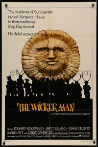 5a0214 WICKER MAN 1sh R1978 Christopher Lee, English cult horror classic, rare restored release!