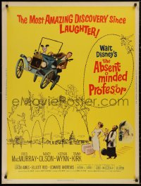 5b0305 ABSENT-MINDED PROFESSOR 30x40 1961 Disney, Flubber, Fred MacMurray in title role, rare!