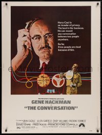 5b0321 CONVERSATION 30x40 1974 Gene Hackman is an invader of privacy, Francis Ford Coppola directed!