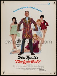 5b0355 LOVE GOD 30x40 1969 Don Knotts is the world's most romantic male with sexy babes, ultra rare!