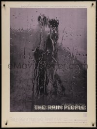 5b0370 RAIN PEOPLE 30x40 1969 Francis Ford Coppola, Robert Duvall, cool wet window image, rare!