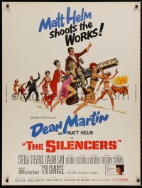 5b0380 SILENCERS 30x40 1966 outrageous sexy phallic art of Dean Martin & Slaygirls by Brian Bysouth!