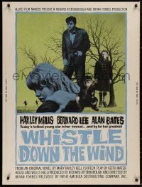 5b0399 WHISTLE DOWN THE WIND 30x40 1962 today's hottest young star Hayley Mills, Bernard Lee!
