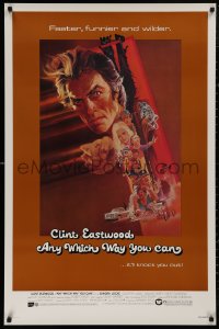 5b0816 ANY WHICH WAY YOU CAN 1sh 1980 cool artwork of Clint Eastwood & Clyde by Bob Peak!