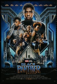 5b0844 BLACK PANTHER advance DS 1sh 2018 Chadwick Boseman in the title role as T'Challa and top cast!