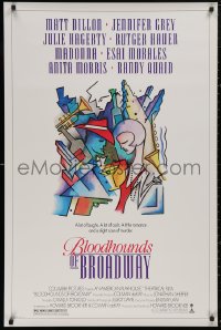 5b0851 BLOODHOUNDS OF BROADWAY 1sh 1989 Howard Brookner directed, cool art!