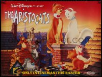 5b0459 ARISTOCATS advance DS British quad R1994 Walt Disney feline jazz musical cartoon, great different image!
