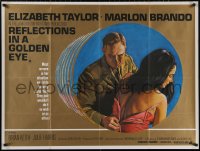 5b0472 REFLECTIONS IN A GOLDEN EYE British quad 1968 Marlon Brando unzips Elizabeth Taylor!