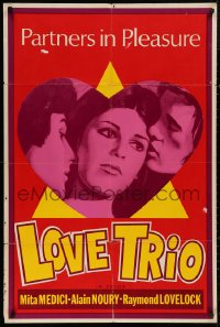 5b0402 LOVE TRIO Canadian 1sh 1971 Mita Medici, Love Trio, three partners in sexy pleasure!