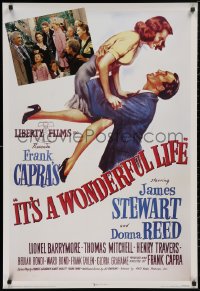 5b0200 IT'S A WONDERFUL LIFE 27x40 commercial poster 1996 James Stewart, Donna Reed, Barrymore, Capra