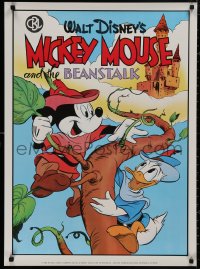 5b0205 MICKEY MOUSE 24x33 commercial poster 1986 Disney, Donald Duck, Jack and the Beanstalk!
