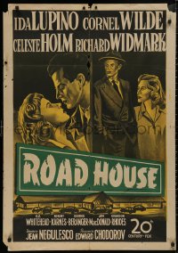 5b0556 ROAD HOUSE Egyptian poster 1950s=1960s Ida Lupino & Cornel Wilde, film noir, cool art!