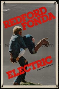 5b0885 ELECTRIC HORSEMAN teaser 1sh 1979 Sydney Pollack, great image of Robert Redford & Jane Fonda!