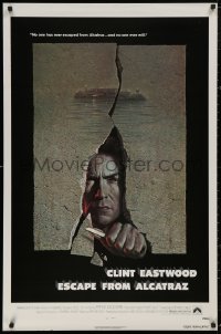 5b0893 ESCAPE FROM ALCATRAZ 1sh 1979 Eastwood busting out by Lettick, Don Siegel prison classic!