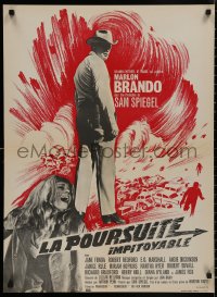 5b0567 CHASE French 23x31 1966 Robert Redford, different art of Marlon Brando & Jane Fonda!