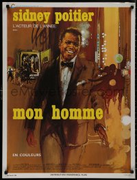 5b0572 FOR LOVE OF IVY French 24x32 1969 Daniel Mann, cool artwork of Sidney Poitier by Boumendil!