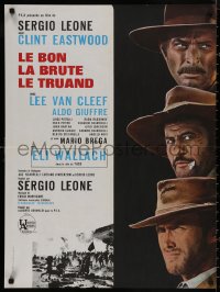 5b0577 GOOD, THE BAD & THE UGLY French 23x31 R1970s Clint Eastwood, Lee Van Cleef, Sergio Leone!