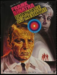 5b0602 NAKED RUNNER French 23x30 1967 completely different art of Frank Sinatra by Michel Landi!