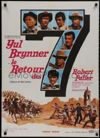 5b0612 RETURN OF THE SEVEN French 23x32 1967 Yul Brynner reprises his role as master gunfighter!