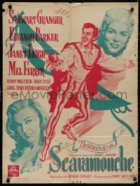 5b0614 SCARAMOUCHE French 24x31 1952 different art of Stewart Granger, Eleanor Parker, Janet Leigh!