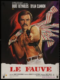 5b0616 SHAMUS French 23x31 1973 barechested private detective Burt Reynolds, a pro that never misses!