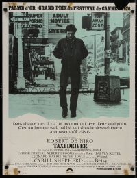 5b0619 TAXI DRIVER French 24x31 1976 Robert De Niro walking in NYC Times Square, Martin Scorsese!