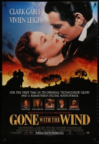 5b0918 GONE WITH THE WIND advance 1sh R1998 different image of Clark Gable & Vivien Leigh!