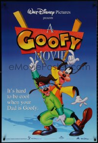 5b0919 GOOFY MOVIE DS 1sh 1995 Walt Disney, it's hard to be cool when your dad is Goofy, blue style!