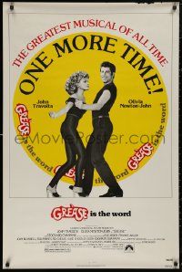 5b0927 GREASE 1sh R1980 John Travolta & Olivia Newton-John in a most classic musical!