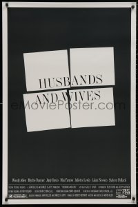 5b0944 HUSBANDS & WIVES 1sh 1992 Woody Allen, Mia Farrow, Liam Neeson, design by Burt Kleeger!