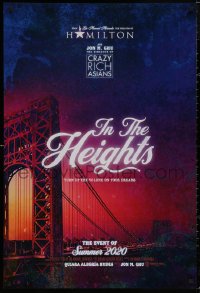5b0947 IN THE HEIGHTS teaser DS 1sh 2020 New York City, musical stage play by Lin-Manuel Miranda!