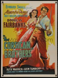 5b0410 CORSICAN BROTHERS Indian R1960s different art of Douglas Fairbanks Jr. & Warrick by Pinto!