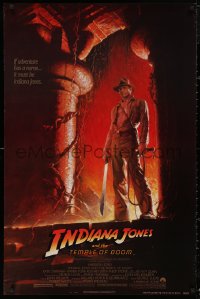 5b0955 INDIANA JONES & THE TEMPLE OF DOOM 1sh 1984 Harrison Ford, Kate Capshaw, Wolfe NSS style!
