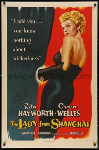 5b0005 LADY FROM SHANGHAI S2 poster 2000 wonderful full-length art of sexiest Rita Hayworth!