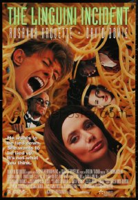 5b0985 LINGUINI INCIDENT 26x38 1sh 1992 great image of Rosanna Arquette & David Bowie in pasta!