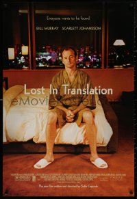 5b0999 LOST IN TRANSLATION DS 1sh 2003 lonely Bill Murray in Tokyo, directed by Sofia Coppola!