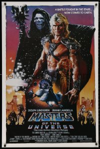 5b1010 MASTERS OF THE UNIVERSE 1sh 1987 Dolph Lundgren as He-Man, great Drew Struzan art!