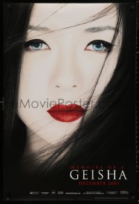 5b1015 MEMOIRS OF A GEISHA teaser DS 1sh 2005 Rob Marshall, close up of pretty Ziyi Zhang!