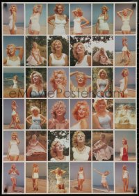 5b0018 MARILYN MONROE 2-sided uncut postcard sheet 1980s many great images of sexy starlet!